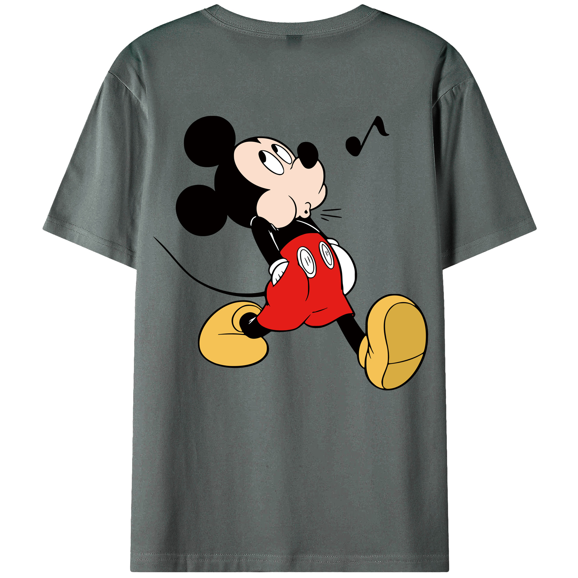 （画像用） ミッキーマウス Mickey Mouse 綿100％半袖Tシャツ（背面プリント）